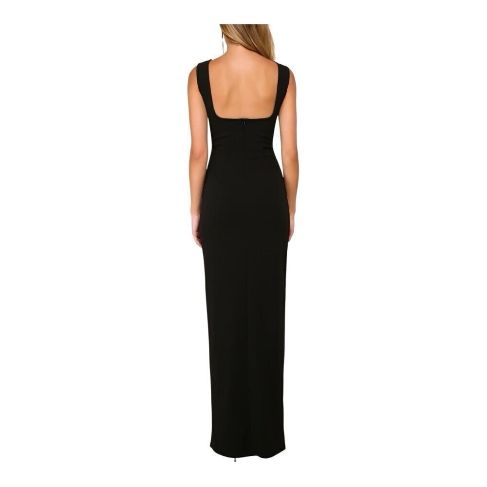 Lulus Inspiring Allure Black Square Neck Column Maxi Dress Small Formal NWOT - Picture 2 of 10
